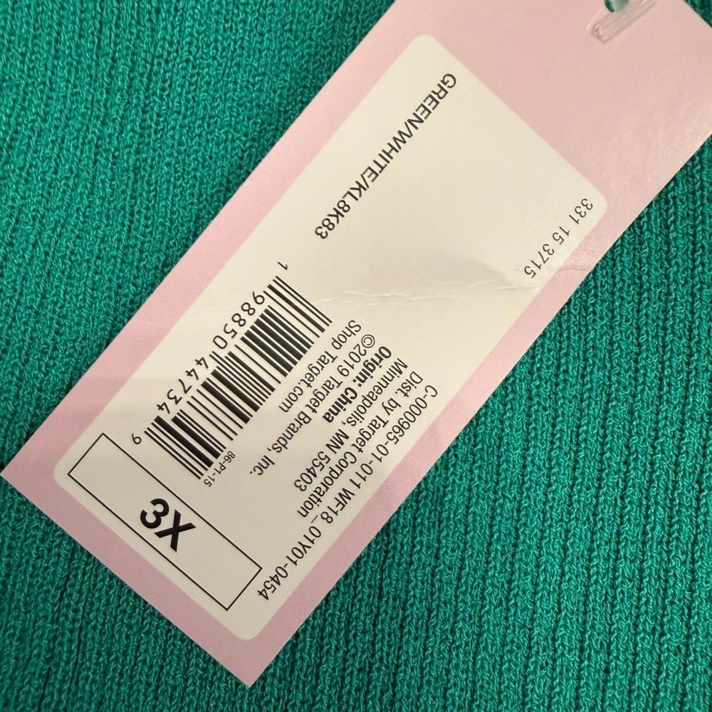 NWT wild fable Plus Size 3X Green Ribbed Halter Mini Dress Stretchy Flowy - Picture 6 of 6